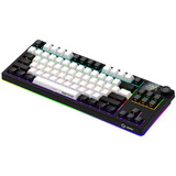 LORGAR KBP70TKLW RGB mechanisch gaming toetsenbord Zwart, US lay-out (QWERTY), LOGAR Toxic Purple, 80% (TKL)	, RGB, Hot-swappable, PBT Double-shot, Bluetooth | 2.4GHz | USB