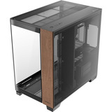 Antec C8 Curve Wood midi tower behuizing Zwart/houtkleur | 2x USB-A | 1x USB-C | Tempered Glass