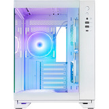 Chieftec Visio midi tower behuizing Wit | 2x USB-A | 1x USB-C | RGB | Tempered Glass