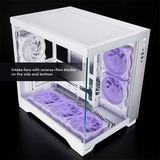 Chieftec Visio midi tower behuizing Wit | 2x USB-A | 1x USB-C | RGB | Tempered Glass