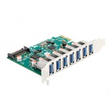 DeLOCK PCI Express x1 Card to 7 x external USB 5 Gbps Type-A female usb-controller 