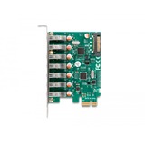 DeLOCK PCI Express x1 Card to 7 x external USB 5 Gbps Type-A female usb-controller 