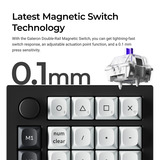 Keychron Q0 HE QMK Wireless Custom Number Pad RGB mechanisch numpad Zwart, US lay-out (QWERTY), Gateron Double-Rail Magnetic Nebula, Hot-swap, RGB, Double-shot PBT keycaps