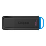 Kingston DataTraveler Exodia 128 GB usb-stick Zwart/blauw, USB-A 3.2 Gen 1 (5 Gbit/s)
