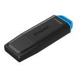 Kingston DataTraveler Exodia 128 GB usb-stick Zwart/blauw, USB-A 3.2 Gen 1 (5 Gbit/s)