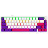 LORGAR KBP70MW RGB mechanisch gaming toetsenbord Wit, US lay-out (QWERTY), LOGAR Toxic Purple, 65%, RGB, Hot-swappable, PBT Double-shot, Bluetooth | 2.4GHz | USB
