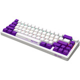 LORGAR KBP70MW RGB mechanisch gaming toetsenbord Wit, US lay-out (QWERTY), LOGAR Toxic Purple, 65%, RGB, Hot-swappable, PBT Double-shot, Bluetooth | 2.4GHz | USB