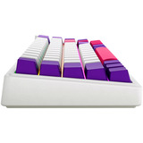 LORGAR KBP70MW, gaming toetsenbord Wit, US lay-out, LOGAR Toxic Purple, 65%, RGB, Hot-swappable, PBT Double-shot, Bluetooth / 2.4GHz / USB