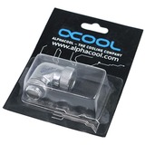 Alphacool HF angled adaptor 90° revolvable G1/4 outer thread to G1/4 inner thread verbinding Chroom