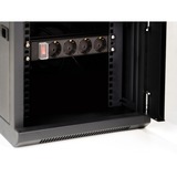 DeLOCK 10″-netwerkkast met glazen deur server rack Zwart, 6U