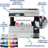 Epson EcoTank ET-5170 all-in-one inkjetprinter Grijs/zwart,  Afdruk, Scan, Kopie, Fax, WiFi, USB, Ethernet