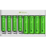 GP Batteries ReCyko Charger (USB) E811 + 4x AA en 4x AAA oplader Wit
