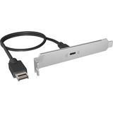 ICY BOX IB-AC553 USB Type-C achterpaneel met interne USB Type-E aansluiting slotplaatje 