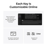 Keychron Q5 Ultra-M3 8K Wireless Custom Mechanical Keyboard Zwart, US lay-out (QWERTY), Keychron Silk POM Brown, 96%, RGB, Hot swap, 8K, 2.4 GHz | Bluetooth 5.2 | USB-C
