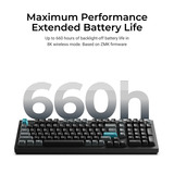 Keychron Q5 Ultra-M3 8K Wireless Custom Mechanical Keyboard Zwart, US lay-out (QWERTY), Keychron Silk POM Brown, 96%, RGB, Hot swap, 8K, 2.4 GHz | Bluetooth 5.2 | USB-C