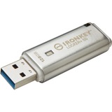 Kingston IronKey Locker+ 50 128 GB usb-stick aluminium, USB-A 3.2 Gen 1 (5 Gbit/s)