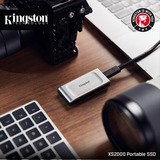 Kingston XS2000 Portable 4 TB externe SSD Zilver/zwart, SXS2000/2000G, USB-C 3.2 (20 Gbit/s)