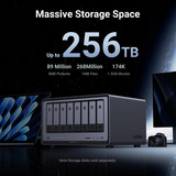 UGREEN NASync DXP8800 Plus Grijs, Wifi, 2x 10GbE, HDMI, Thunderbolt 4 (40 Gb/s)