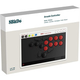 8BitDo Arcade Controller Grijs/rood, 2.4 GHz / Bluetooth / USB, Nintendo Switch, Pc