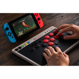 8BitDo Arcade Controller Grijs/rood, 2.4 GHz / Bluetooth / USB, Nintendo Switch, Pc