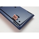 Ducky One 3 Fuji TKL, toetsenbord Roségoud/donkerblauw, US lay-out, Cherry MX Red, PBT Double Shot, hot swap