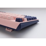 Ducky One 3 Fuji TKL, toetsenbord Roségoud/donkerblauw, US lay-out, Cherry MX Red, PBT Double Shot, hot swap
