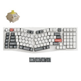 Keychron Q13 Ultra-P4 8K Wireless Custom Mechanical Keyboard, toetsenbord Wit, US lay-out, Keychron Silk POM Banana, 96%, RGB, Hot swap, 8K, 2.4 GHz / Bluetooth 5.2 / USB-C