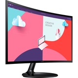 SAMSUNG LS24C360EAUXEN 24" curved monitor Zwart, VGA, HDMI, AMD FreeSync