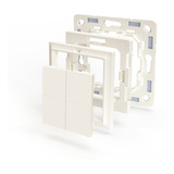 Shelly BLU Wall Switch 4 + Gira/Merten adapter schakelaar Wit, Bluetooth 4.2