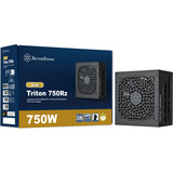 SilverStone Triton 750Rz modulaire 750 watt voeding  Zwart, 1x 12V-2x6, 3x PCIe, 1x 12-Pin High Power GPU, 3x PCIe, Kabel-Management