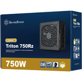 SilverStone Triton 750Rz modulaire 750 watt voeding  Zwart, 1x 12V-2x6, 3x PCIe, 1x 12-Pin High Power GPU, 3x PCIe, Kabel-Management
