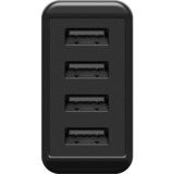 goobay 4-Way USB Charger (30 W) Zwart