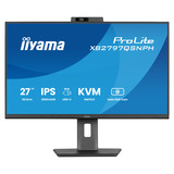 iiyama ProLite XB2797QSNPH-B1 27" monitor Zwart, HDMI, DisplayPort, USB-C, LAN, Audio, Webcam