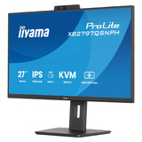 iiyama ProLite XB2797QSNPH-B1 27" monitor Zwart, HDMI, DisplayPort, USB-C, LAN, Audio, Webcam