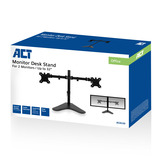 ACT Connectivity Monitorarm op voet, 2 schermen Zwart