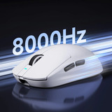MCHOSE A7 Ultra draadloze gaming muis Wit, Tot 26.000 DPI, 2.4 GHz / USB-C / Bluetooth