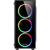 Sharkoon TG4 RGB midi tower behuizing Zwart | 2x USB-A | Window