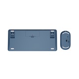 Trust Lyra Multi-Device Wireless Keyboard & Mouse, desktopset Blauw, US lay-out, Scissor switches, 800 - 1.600 dpi, 2,4 GHz USB, Bluetooth, 65%