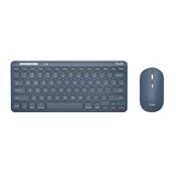 Trust Lyra Multi-Device Wireless Keyboard & Mouse desktopset Blauw, US lay-out (QWERTY), Scissor switches, 65%, 800 - 1.600 dpi, 2,4 GHz USB, Bluetooth