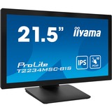 iiyama ProLite T2234MSC-B1S 21.5" touchscreen monitor Zwart (mat), VGA, HDMI, DisplayPort, Audio