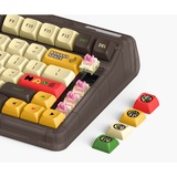 Iqunix OG80 Happy Ape Wireless Mechanical Keyboard Zwart, US lay-out (QWERTY), IQUNIX Moonstone, 80% (TKL)	, RGB leds, Hot-swappable, PBT, 2.4GHz | Bluetooth 5.1 | USB-C