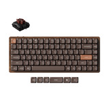 Keychron K3 Max-H3W All-Wood Special Edition RGB mechanisch toetsenbord Houtkleur, US lay-out (QWERTY), Keychron Milk POM Brown, 75%, RGB leds, Double-shot PBT, hot swap, 2.4GHz | Bluetooth 5.1 | USB-C