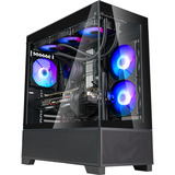SilverStone Lucid 05 mini tower behuizing Zwart | 2x USB-A | 1x USB-C | RGB | Tempered Glass