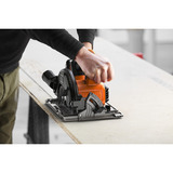 BLACK+DECKER 18V Brushless cirkelzaag 165mm handcirkelzaag Zwart/oranje, Accu en oplader niet inbegrepen