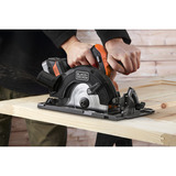 BLACK+DECKER 18V Brushless cirkelzaag 165mm handcirkelzaag Zwart/oranje, Accu en oplader niet inbegrepen
