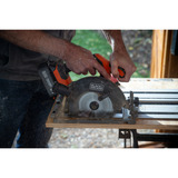BLACK+DECKER 18V Brushless cirkelzaag 165mm handcirkelzaag Zwart/oranje, Accu en oplader niet inbegrepen