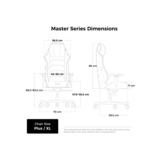 DXRacer MASTER XL Black Fabric gamestoel Zwart