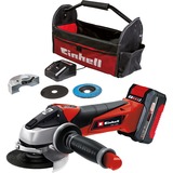 Einhell Accu Haakse Slijper TC-AG 18/115 Li Kit Rood/zwart, Accu inbegrepen