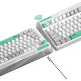 Iqunix OG80 Wormhole Wireless Mechanical Keyboard Grijs, US lay-out (QWERTY), Cherry MX Brown, 80% (TKL)	, RGB leds, Hot-swappable, PBT, 2.4GHz | Bluetooth 5.1 | USB-C