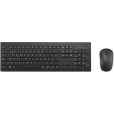 Kensington KM150 EQ Wireless Desktop Set desktopset Zwart, US lay-out (QWERTY), Membraan, 100%, 1200 DPI